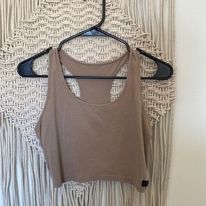 Alphalete tan crop tank